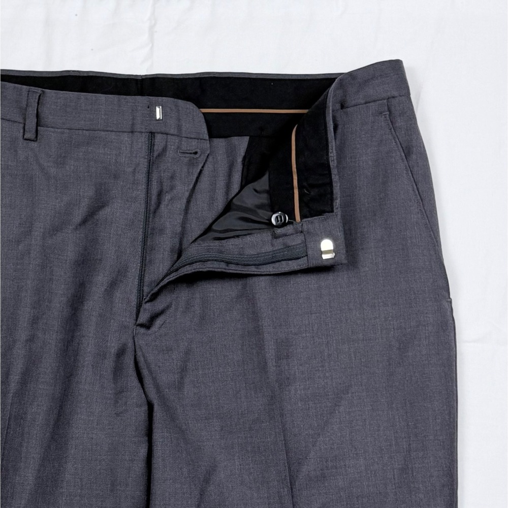 Jos A Bank Joseph Slim Fit Dress Pants Gray 38x32 Flat Front Professional Formal - Picture 5 of 9